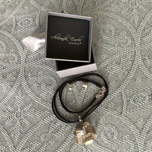 Silver Knotted Necklace with Matching Earrings